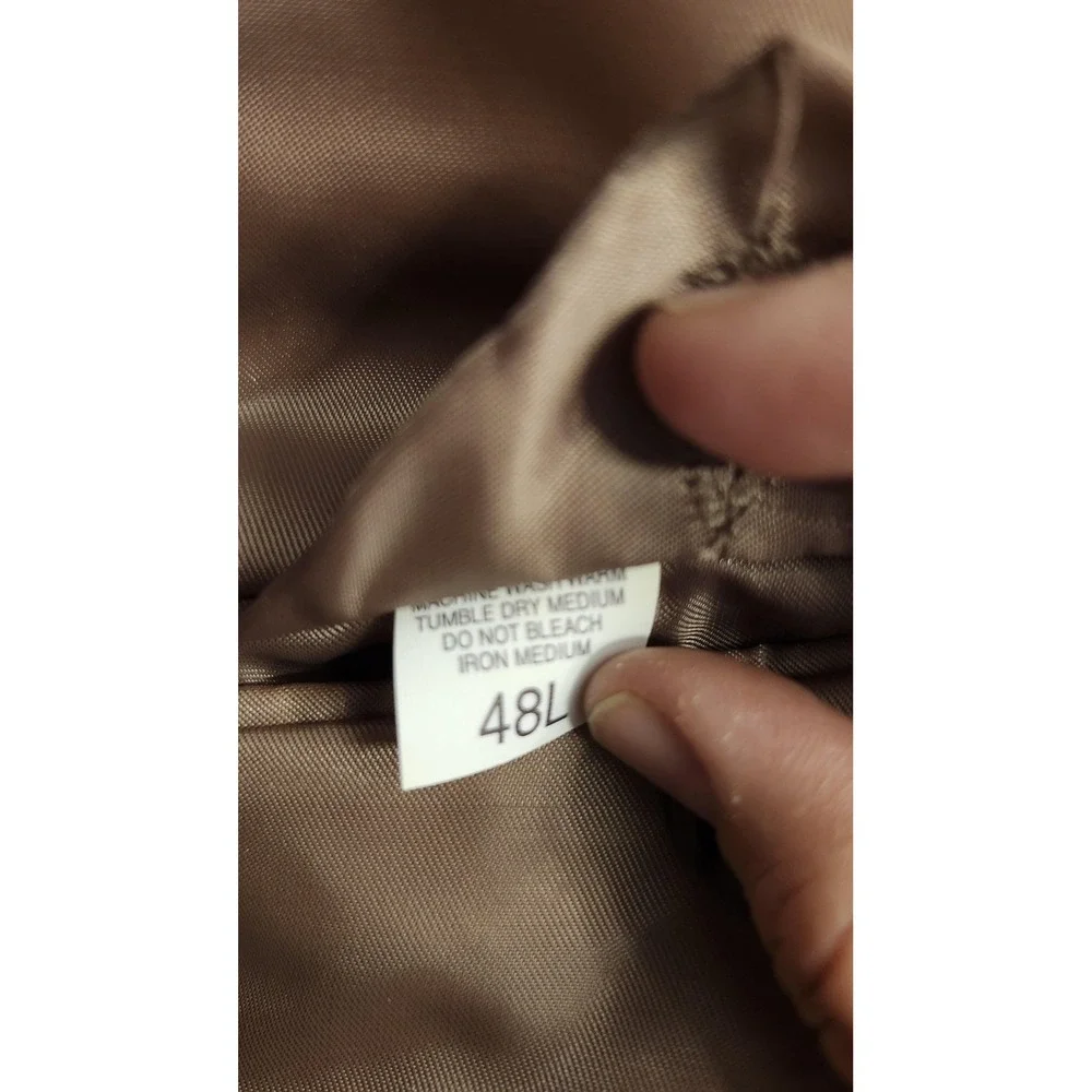 Norm Thompson Blazer‎ Mens 48L Brown Suede Look 3 Button Long Sport Coat USA